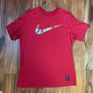Nike Air Mens L Large Shirt Tee Top Red EUC